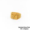 22KT Designer Gold Bahubali Ring Plain