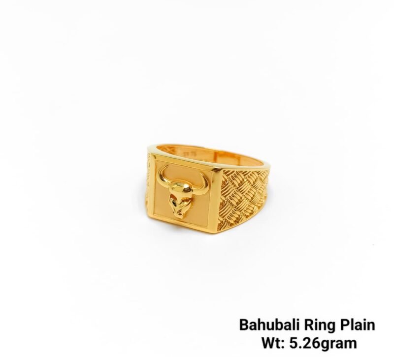 Ring Behuli 22KT Designer Gold Bahubali Ring Plain - Sunbera India