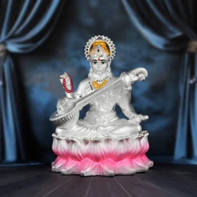 Pure Silver Saraswati Idol