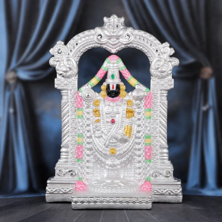 Pure Silver Lord Venkateswara Idol | Handmade Temple Murti