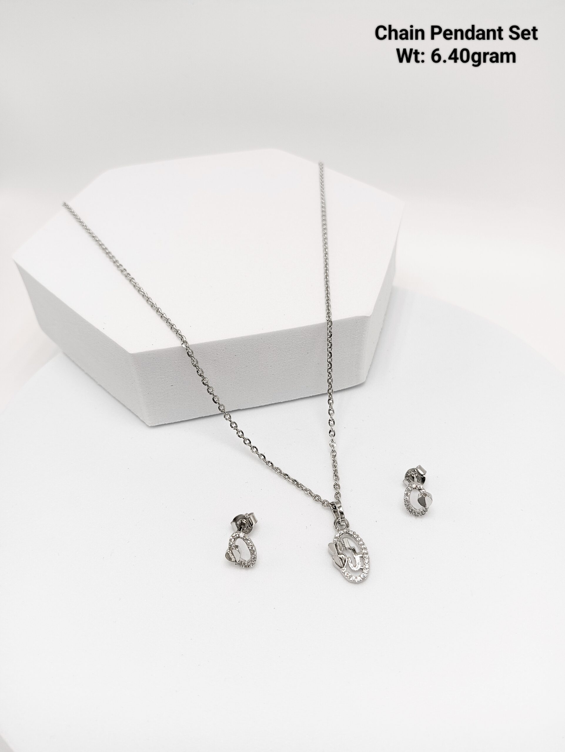 92.5 New Design Silver Chain Pendant Set