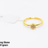 22KT New Design Gold Ladies Ring Stone