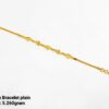 22KT New Design Gold Ladies Bracelet Plain