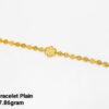 22KT New Design Gold Ladies Bracelet Plain