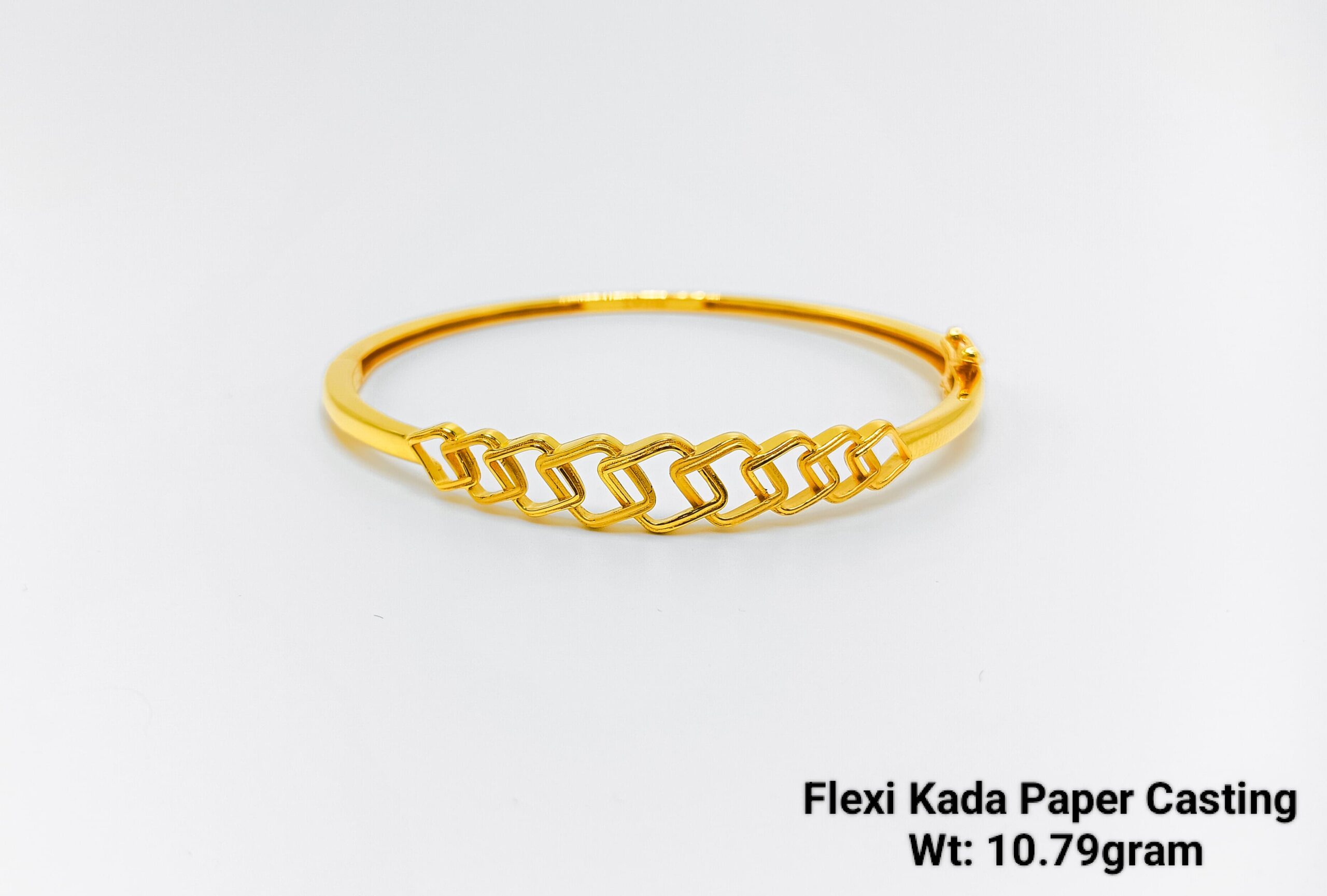 22KT New Design Gold Flexi Kada Paper Casting