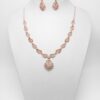 92.5 New Design Silver Necklace Rose Gold