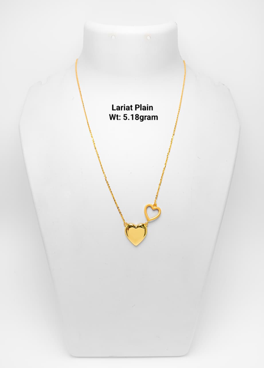 22KT New Design Gold Lariat Plain