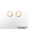 22KT New Design Gold Bali Handmade Plain