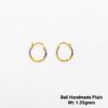 22KT New Design Gold Bali Handmade Plain